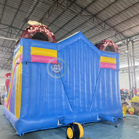 Structure gonflable commerciale combinée château rebondissant et toboggan Candy Bounce House & Slide Combo