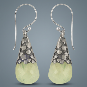 Natural <b>Rainbow</b> Moonstone Tibetan Silver Pyramid-Shaped <b>Drop</b> Earrings Fashionable Statement Accessory Third Party Certified - Product Image 1