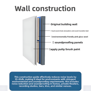 Rouleau <span class=keywords><strong>de</strong></span> fibre <span class=keywords><strong>de</strong></span> <span class=keywords><strong>verre</strong></span> sans formaldéhyde 24 kg/m 40 mm pour murs et greniers - Valeur R 1.11 Classe ignifuge Isolation acoustique hydrophobe - Product Image 5