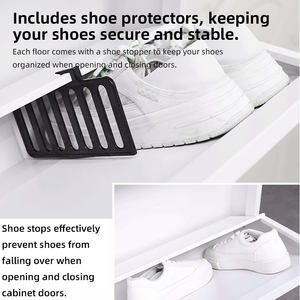 Zapatero de Acero con Diseño de Dibujos Animados Personalizado, Zapatero Metálico de 3 Niveles con Puerta Abatible para Sala de Estar, Suministro Estable, Estante para Zapatos de Metal - Product Image 4