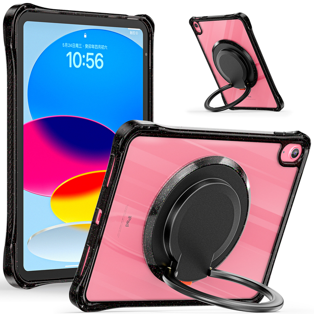 Tablet Cover Case for iPad 10th Generation 2022 10.9 Inch TPU Kickstand Pen Holder Hybrid Shockproof Rugged Camera Protection