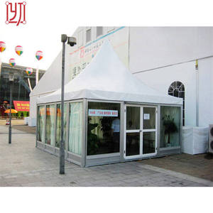 เต็นท์ทรงเจดีย์โครงอะลูมิเนียม หลังคา PVC ผนังกระจก ขนาด 3x3x4x4x5x5 เมตร สำหรับงานแต่งงาน งานอีเว้นท์ งานนิทรรศการ ดีไซน์ทันสมัย - Product Image 2
