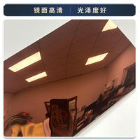 Film miroir PET couleur thé, flexible, incassable, auto-adhésif, marque SHN, autocollant miroir lisse, décoration de miroir pour allée de mariage