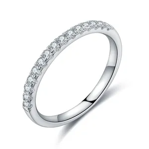 Anel de prata s925 guarda anel de moissanite, anel de moda simples design barato