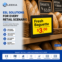 LEEKA ESL - Etiqueta Electrónica de Precio Digital Inteligente Inalámbrica BLE, Resistente al Agua, Legible bajo la Luz Solar, con Pantalla de Tinta Electrónica de 4.2 Pulgadas y 4 Colores