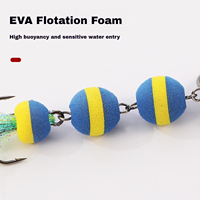 Leurre flottant en mousse EVA avec hameçons triples, hameçons barbelés en acier à haute teneur en carbone, leurre de pêche bionique à longue portée pour l'eau douce