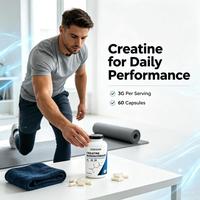 Capsules de créatine micronisée OEM ODM pour soutenir la force musculaire, les performances sportives, complément alimentaire sportif, 60 capsules