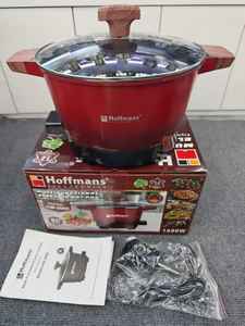 <span class=keywords><strong>Wok</strong></span> électrique <span class=keywords><strong>professionnel</strong></span> Hoffmans 9L 1600W, chauffe rapide, antiadhésif, best-seller des supermarchés - Product Image 1