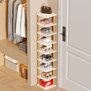 رف أحذية خشبي بسيط قابل للتكديس لغرفة النوم وغرفة المعيشة والفندق وصالة الألعاب الرياضية أثاث منزلي-بيع بالجملة من المصنع - Product Image 6