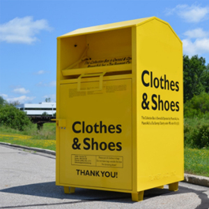 Public Outdoor Clothing <strong>Donation</strong> Storage <strong>Bucket</strong> with Standing Structure for Clothes Recycling <strong>Donation</strong> Bin for Charity - Product Image 1
