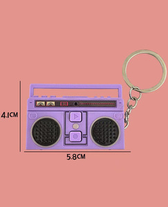 Fashion Hot Selling Retro Cassette Tape Couple Gift <strong>Keychain</strong> Mini <strong>Voice</strong> <strong>Recorder</strong> <strong>Keychain</strong> Pendant <strong>Keychain</strong> Wholesale - Product Image 4