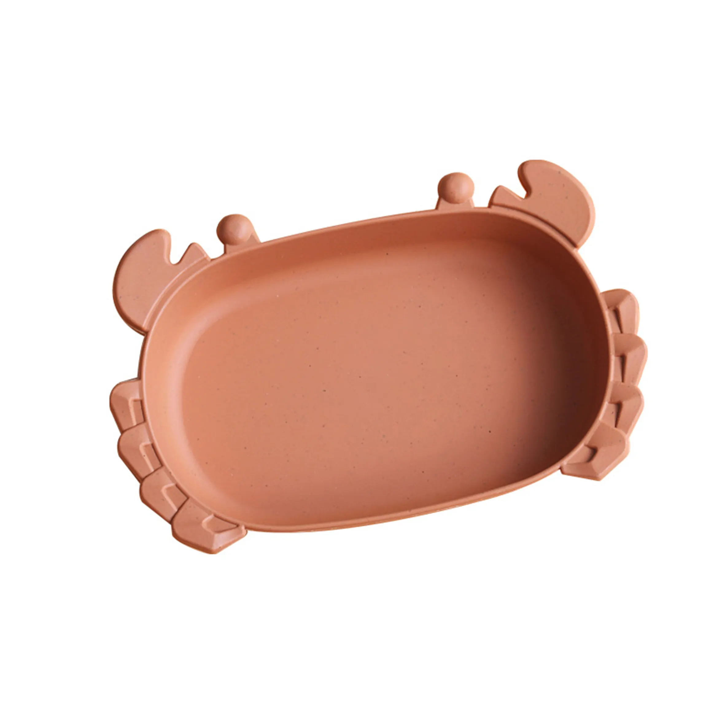 Microonde Eco Friendly Cartoon Crab ravanello Party Dinner frutta Dessert Snack Food paglia di grano piatto di plastica