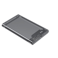 Kotak Hard Disk Mobile USB 3.1 Transparan 2.5 Inch Abu-abu Biru Plastik Notebook Serial Port SATA Solid State Drive SSD Tanpa Sekrup