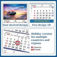 Calendrier mural personnalisé 2026 Planificateur mensuel Cadre photo en papier avec impression de logo pour l'affichage sur table Utilisation promotionnelle