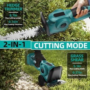 Herramienta de Jardín Inalámbrica de Grado Industrial de 24 V, Cortadora de Setos con Batería de Litio, Herramienta de Jardín Inalámbrica de 21 V con Batería de Litio - Product Image 2