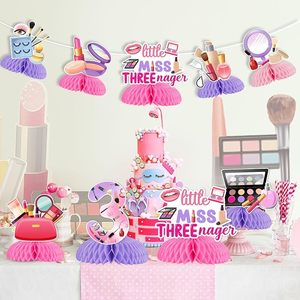 8PCS <strong>Little</strong> Miss Threenager <strong>Birthday</strong> <strong>Decorations</strong> <strong>for</strong> <strong>Girls</strong> Honeycomb Centerpieces Makeup 3rd <strong>Birthday</strong> Party <strong>Decorations</strong> - Product Image 2