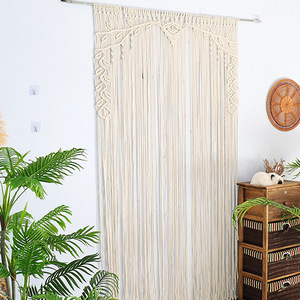 Grandi dimensioni Boho <span class=keywords><strong>macramè</strong></span> tende appese a muro grande cotone porta divisore per la casa festa di nozze vaso in ceramica arte tema - Product Image 5