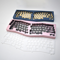 Boîtier et plaque de clavier mécanique en aluminium anodisé de haute qualité et de précision, avec logo OEM personnalisé, service d'usinage CNC