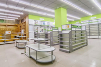 04-XDZYS010-P Maßgefertigte LED-beleuchtete Umweltfreundliche Langlebige Apotheken-Vitrine Ausstellungsmöbel für Markengeschäft-Design