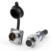 Conector Hembra de Latón Invertido para Aviación WS16, 2-10 Pines, Cable de Conexión para Instrumentación de Sensores Aeroespaciales, Clasificación IP65