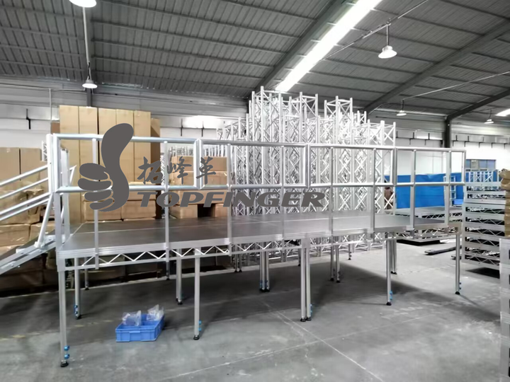 Dance  Litedeck Stage 8x4ft Aluminum  Frame Truss Structure Adjustable Music Concert Stage Flooring Outdoor Event Stage