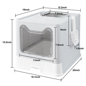 Caja de arena de túnel de estrellas para gatos, productos de limpieza y aseo para mascotas, de plástico, de gran espacio <span class=keywords><strong>cerrado</strong></span>, estilo Starsky - Product Image 3