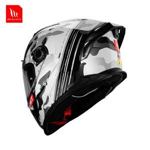 Casque de moto intégral unisexe MT Racing espagnol à double visière avec grand spoiler arrière, toutes saisons, en ABS, neuf - Product Image 3