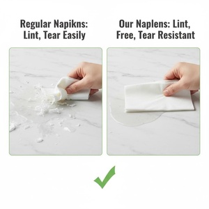 Tovaglioli da Cena SOTON AirLaid Neri e Bianchi Piegati con <span class=keywords><strong>Tasca</strong></span> Portaposate Certificati FSC in Pura Polpa di Legno Stampati Confezione in Sacchetto - Product Image 4