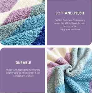 Lightweight Double-Sided Sherpa Fleece <b>Blanket</b> Cozy Soft Fuzzy Warm Customized Throw <b>Blanket</b> Home Office Travel <b>Camping</b> Colorful - Product Image 4