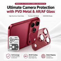 Film de protection pour iPhone 18 ProMax, design aile de cigale, anti-reflet AR, en titane métallique, avec protection intégrée de l'objectif de la caméra