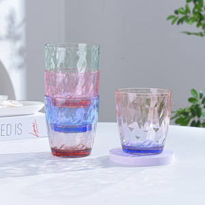 <span class=keywords><strong>Gobelet</strong></span> en <span class=keywords><strong>plastique</strong></span> PC <span class=keywords><strong>imitation</strong></span> verre cristal dégradé bicolore, couleur unie, été 2024 - Product Image 2