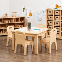 Tables et chaises en bois pour la maternelle, la garderie, la crèche, la salle de classe, les activités d'apprentissage, le mobilier préscolaire, les soins aux enfants