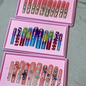 <span class=keywords><strong>Ongles</strong></span> artificiels en acrylique faits main sur mesure, à pression, couvrance totale, pour le nail art DIY <span class=keywords><strong>ou</strong></span> l'utilisation en salon, vente en gros - Product Image 2