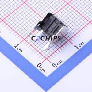 TC-00100-050E Tactile Switch Through hole Component (THT) Switch Single Pole Single Throw Round Button 2.5N Right Angle Insert - Product Image 2