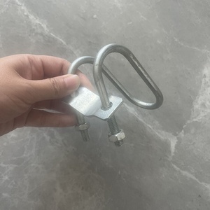 Abrazadera de doble U en forma de U de 48 mm galvanizada con hebilla cruzada para invernadero pequeño de estabilidad estructural, marca <span class=keywords><strong>GYH</strong></span> - Product Image 3