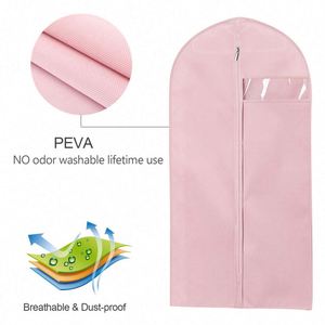 Funda Protectora para Ropa Larga de Color Rosa, Impermeable, de PEVA, Antipolvo, para Vestidos y Trajes - Product Image 4