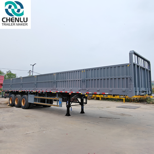 Valla de pared alta de 4 ejes, <span class=keywords><strong>jaula</strong></span> de transporte de ganado de animales laterales, remolque de camión de carga - Product Image 5