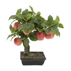 남자 2023 뜨거운 판매 새로운 도착 인공 애플 분재 가정 장식 플라스틱 식물 화분 정원 조경 현대 가짜 식물 실내