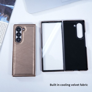 เคสโทรศัพท์หนัง PU แบบกำหนดเองสำหรับ Samsung Fold 8 3 4 5 6 7 W26 พร้อมฟิล์มกันรอยหน้าจอ กรอบชุบป้องกันแรงกระแทก ฝาหลังกันกระแทก - Product Image 5