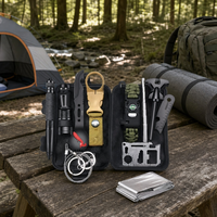Kit de survie en milieu sauvage personnalisé avec logo OEM, 13 en 1, ensemble d'outils multifonctionnels, trousse de premiers soins, équipement de camping pour l'autodéfense