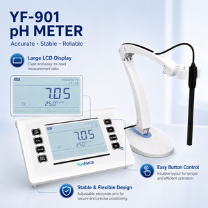 Yonforcce <span class=keywords><strong>pH</strong></span>-mètre de bureau multi-paramètres, précision 0,01, écran LCD, test de qualité de l'<span class=keywords><strong>eau</strong></span> en laboratoire, conductivité - Product Image 3