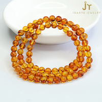 Collier en Perles d'Ambre Pie Naturel, Bijoux de Mode de Haute Qualité, Collier en Perles de Pierre Précieuse Naturelle