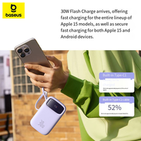 Baseus Q Electricity 2 Power Bank d'occasion 95% Neuf 10000mAh Chargeur Portable Haute Capacité Charge Rapide pour Smartphones