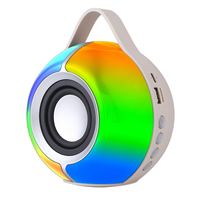 Kasinuo 333 Bonnes Ventes Mini Haut-Parleur BT Affichage des Lumières RVB Haut-Parleur de Basse Sphérique Sans Fil Portable 10W Haut-Parleur USB/TF/AUX/BT