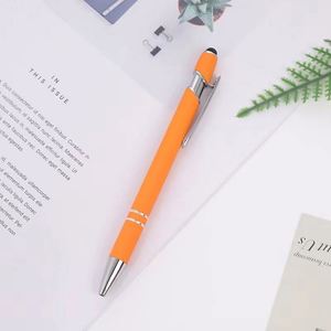 Stylo publicitaire en aluminium avec pointe tactile, personnalisable avec logo, pour écrans tactiles de téléphones mobiles - Product Image 1