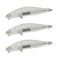 Leurre de pêche flottant non peint 8g/12g, type Minnow, poids fixe, Jerkbait, sans peinture