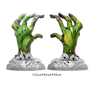 Halloween Cour Décorations Extérieures Squelettes Ballons Citrouille Fantôme Crâne Mylar Ballons en Feuille - Product Image 6