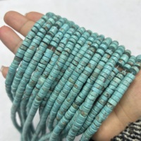 Perles Heishi Turquoise 2x4mm perles de pierres précieuses à disque rond à facettes pour la fabrication de bijoux