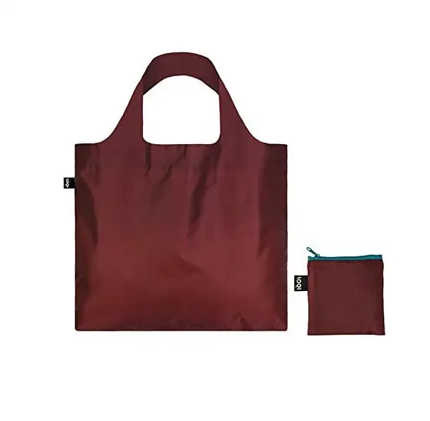 Eco-friendly customized logo printing rpet polyester nylon shopper folding bag