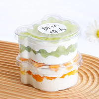 Fabricant Fourni en Plastique Blister Rond Transparent pour Gâteau et Biscuit PET Petit Dessert Basque Contenants à Gâteau